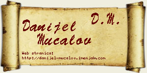 Danijel Mučalov vizit kartica